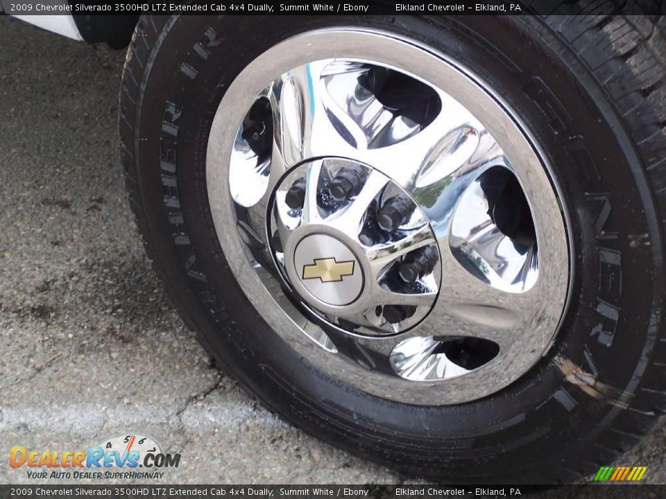 2009 Chevrolet Silverado 3500HD LTZ Extended Cab 4x4 Dually Summit White / Ebony Photo #15