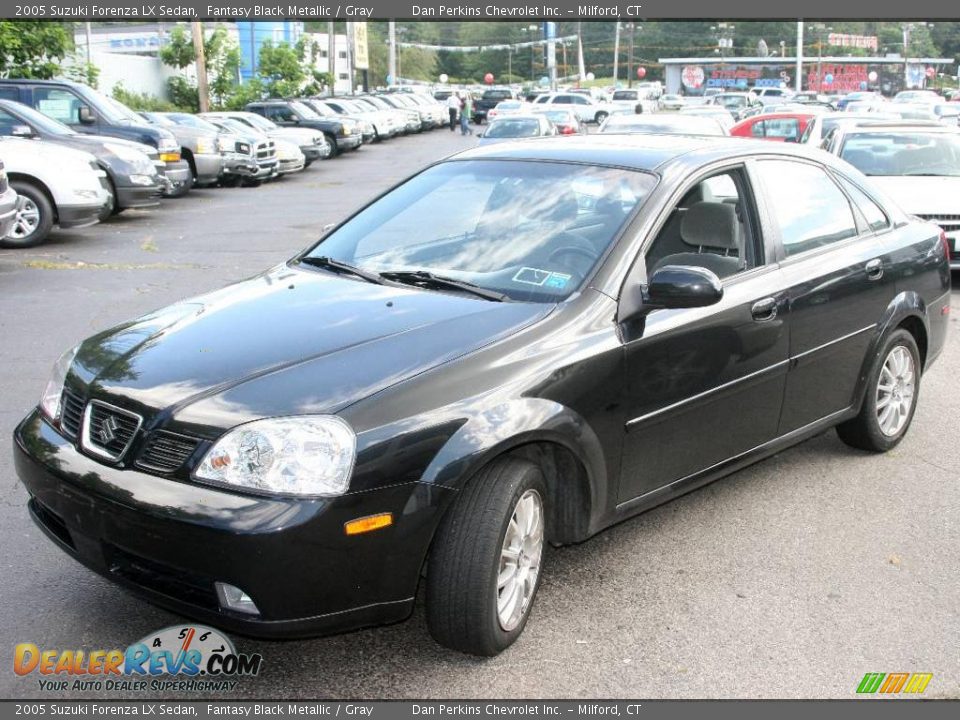 2005 Suzuki Forenza LX Sedan Fantasy Black Metallic / Gray Photo #1