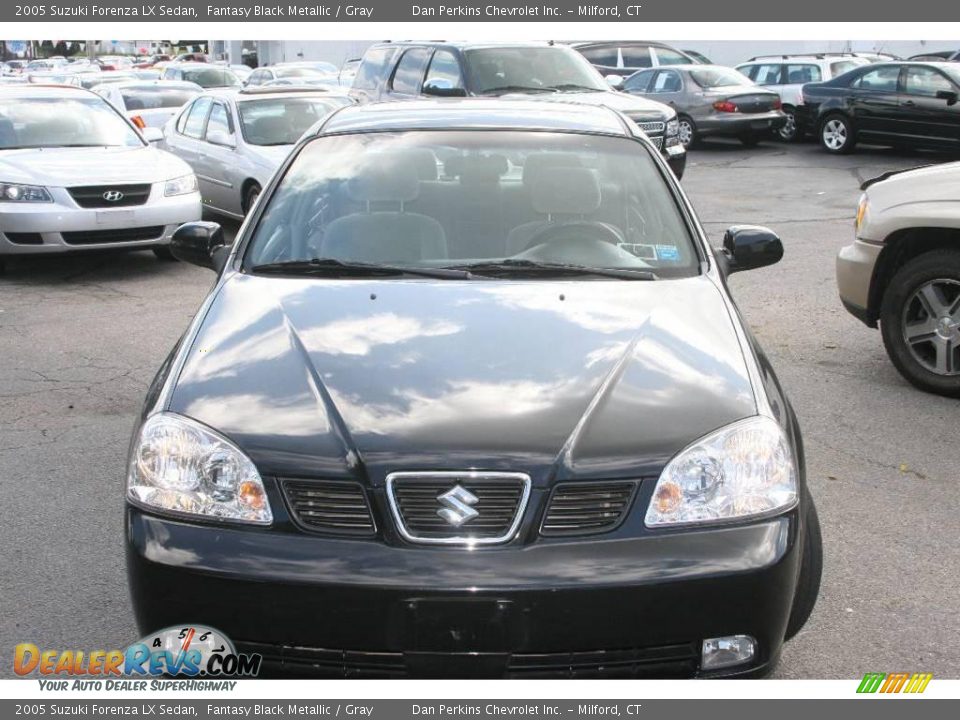 2005 Suzuki Forenza LX Sedan Fantasy Black Metallic / Gray Photo #2