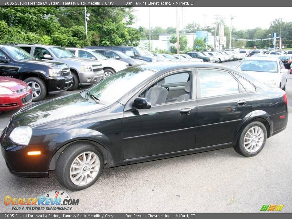 2005 Suzuki Forenza LX Sedan Fantasy Black Metallic / Gray Photo #7