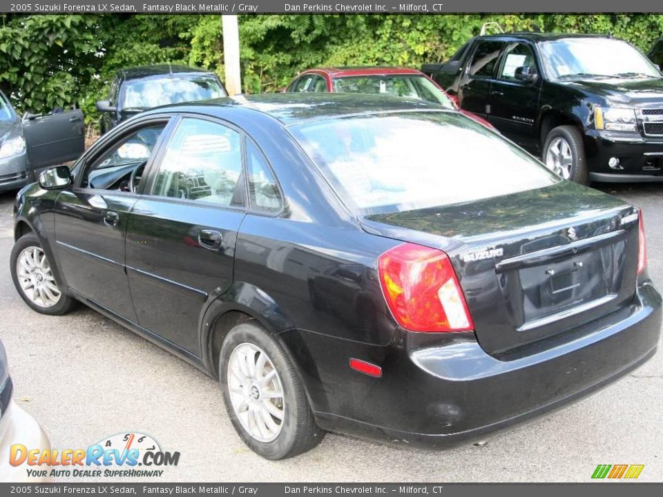 2005 Suzuki Forenza LX Sedan Fantasy Black Metallic / Gray Photo #8
