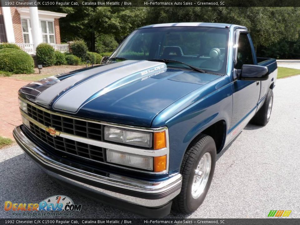 1992 Chevrolet C/K C1500 Regular Cab Catalina Blue Metallic / Blue Photo #1