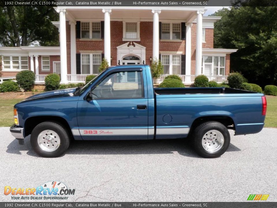 1992 Chevrolet C/K C1500 Regular Cab Catalina Blue Metallic / Blue Photo #3
