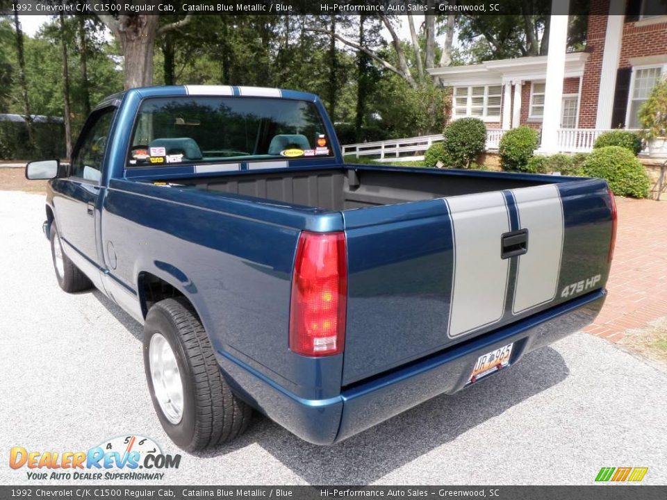 1992 Chevrolet C/K C1500 Regular Cab Catalina Blue Metallic / Blue Photo #5