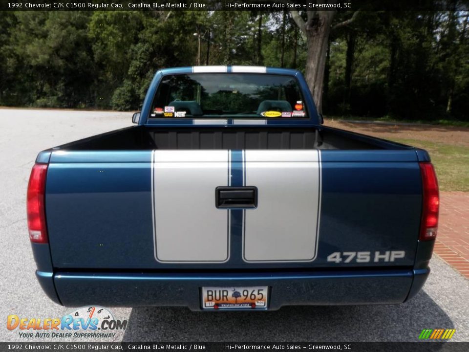 1992 Chevrolet C/K C1500 Regular Cab Catalina Blue Metallic / Blue Photo #6