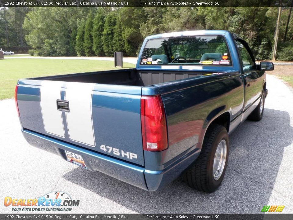 1992 Chevrolet C/K C1500 Regular Cab Catalina Blue Metallic / Blue Photo #7