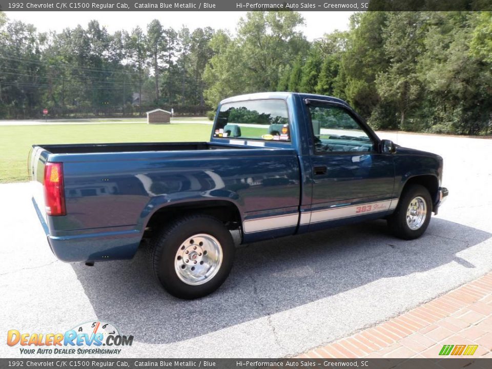 1992 Chevrolet C/K C1500 Regular Cab Catalina Blue Metallic / Blue Photo #8