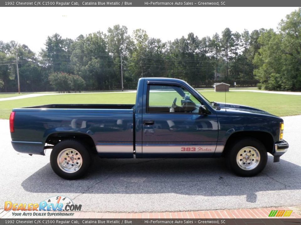 1992 Chevrolet C/K C1500 Regular Cab Catalina Blue Metallic / Blue Photo #9