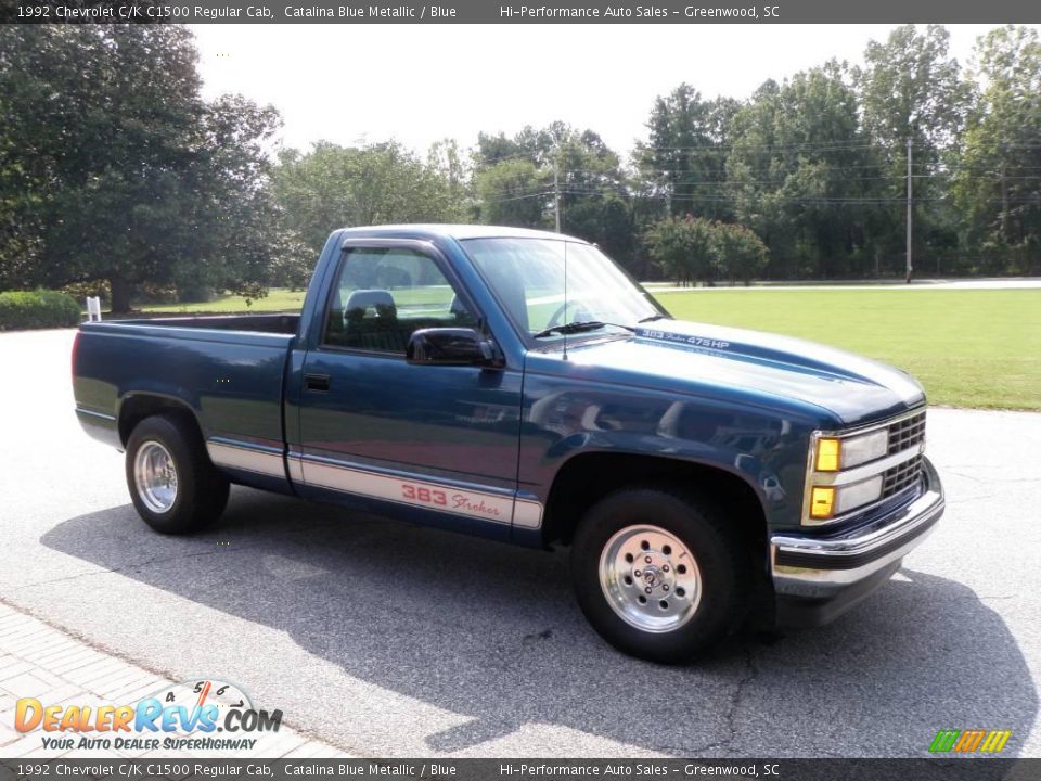 1992 Chevrolet C/K C1500 Regular Cab Catalina Blue Metallic / Blue Photo #10