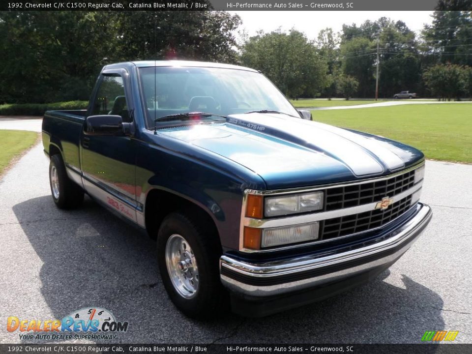 1992 Chevrolet C/K C1500 Regular Cab Catalina Blue Metallic / Blue Photo #11