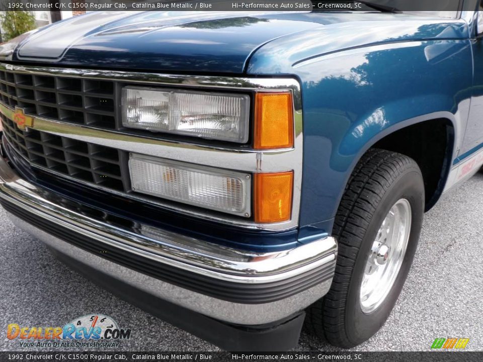 1992 Chevrolet C/K C1500 Regular Cab Catalina Blue Metallic / Blue Photo #13