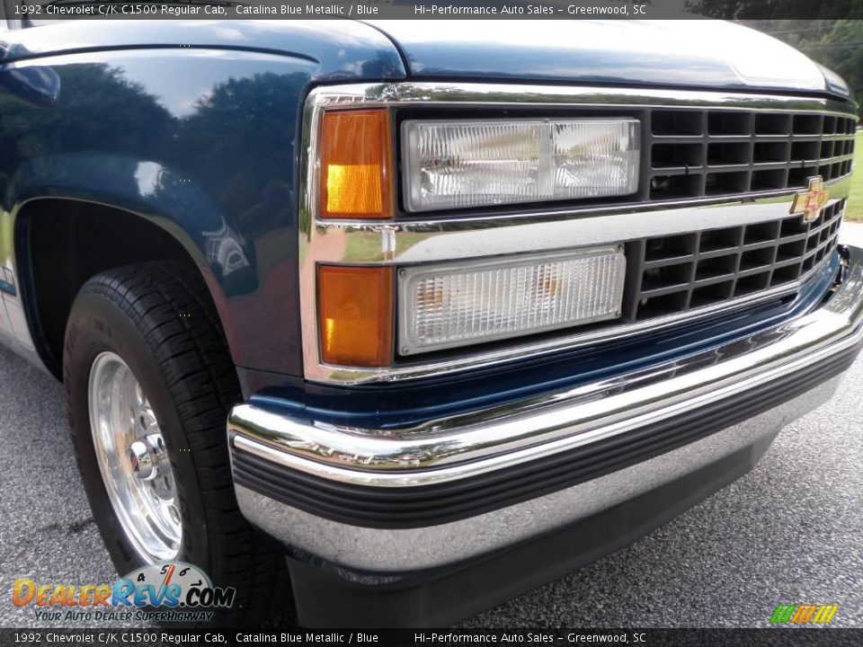 1992 Chevrolet C/K C1500 Regular Cab Catalina Blue Metallic / Blue Photo #15