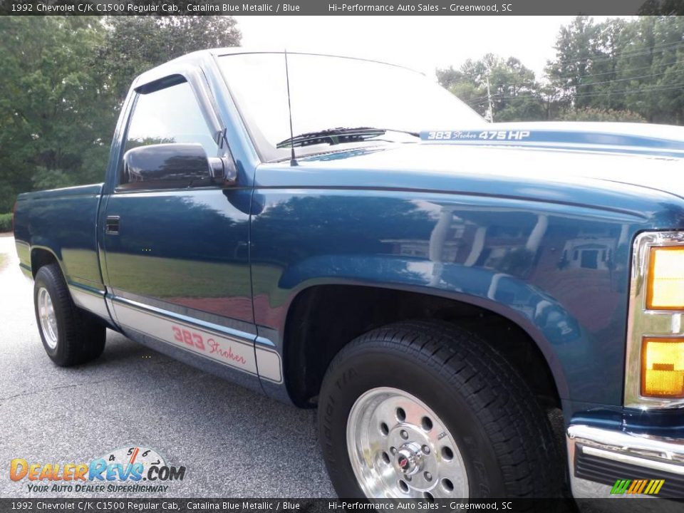 1992 Chevrolet C/K C1500 Regular Cab Catalina Blue Metallic / Blue Photo #17