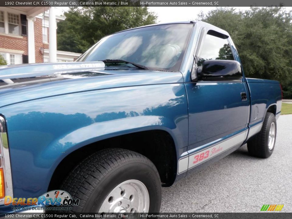 1992 Chevrolet C/K C1500 Regular Cab Catalina Blue Metallic / Blue Photo #18