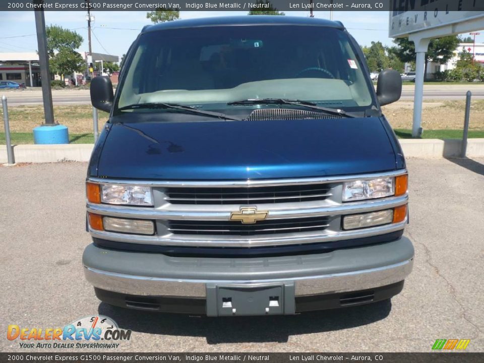 2000 Chevrolet Express G1500 Passenger Conversion Van Indigo Blue Metallic / Neutral Photo #2