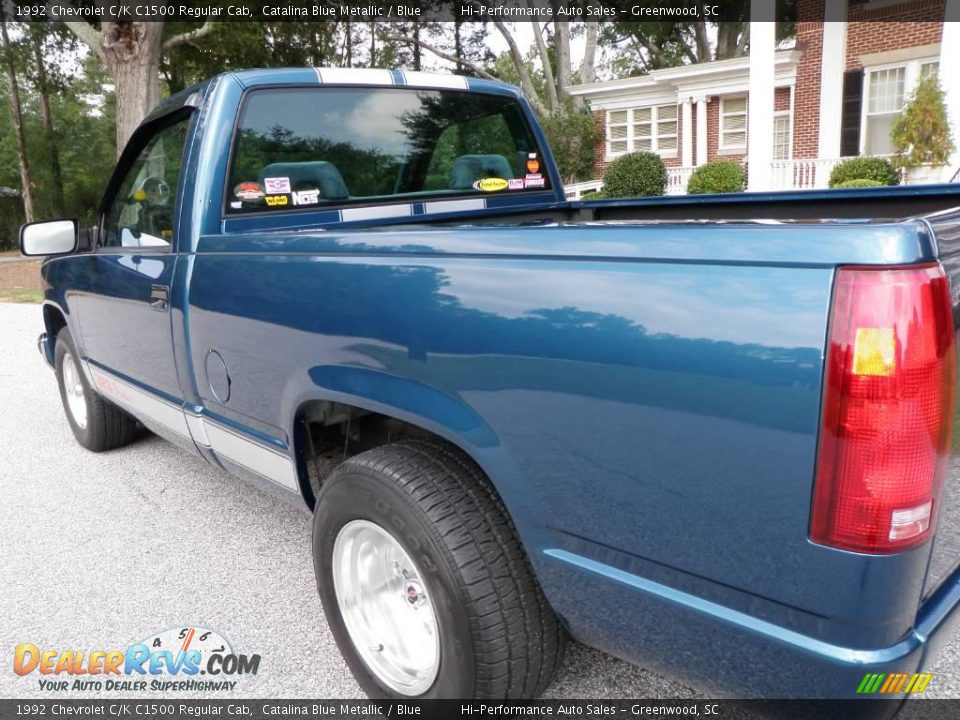 1992 Chevrolet C/K C1500 Regular Cab Catalina Blue Metallic / Blue Photo #22