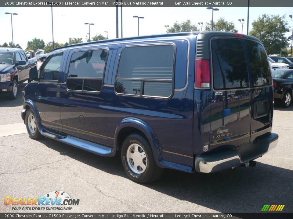 2000 Chevrolet Express G1500 Passenger Conversion Van Indigo Blue Metallic / Neutral Photo #4