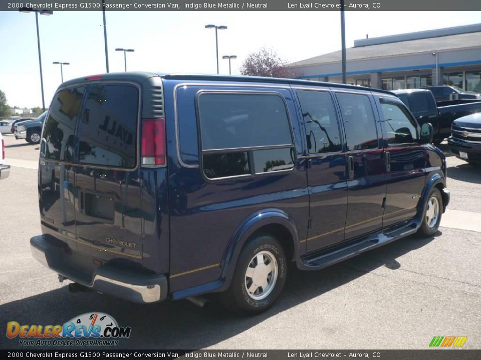 2000 Chevrolet Express G1500 Passenger Conversion Van Indigo Blue Metallic / Neutral Photo #6