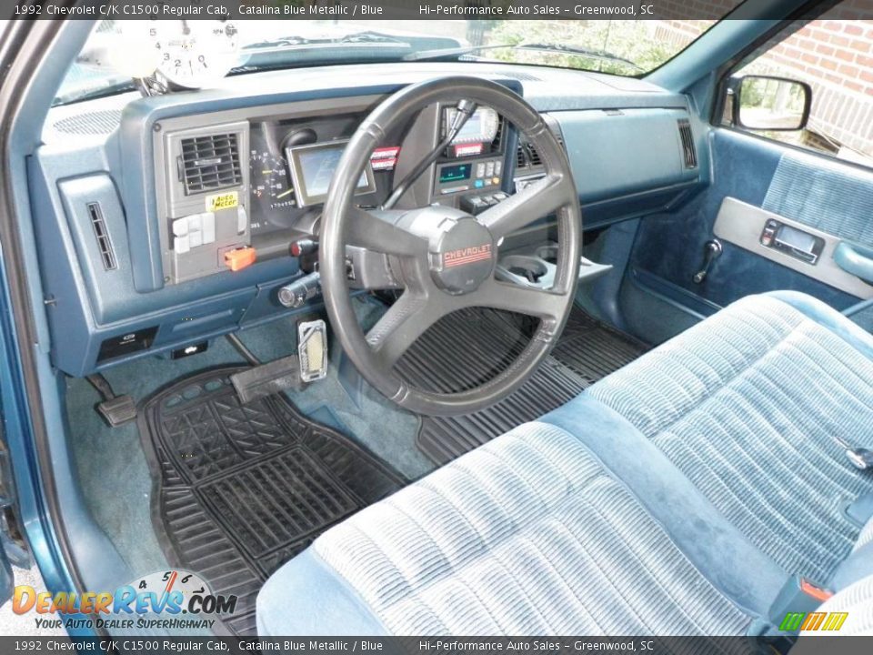 1992 Chevrolet C/K C1500 Regular Cab Catalina Blue Metallic / Blue Photo #33