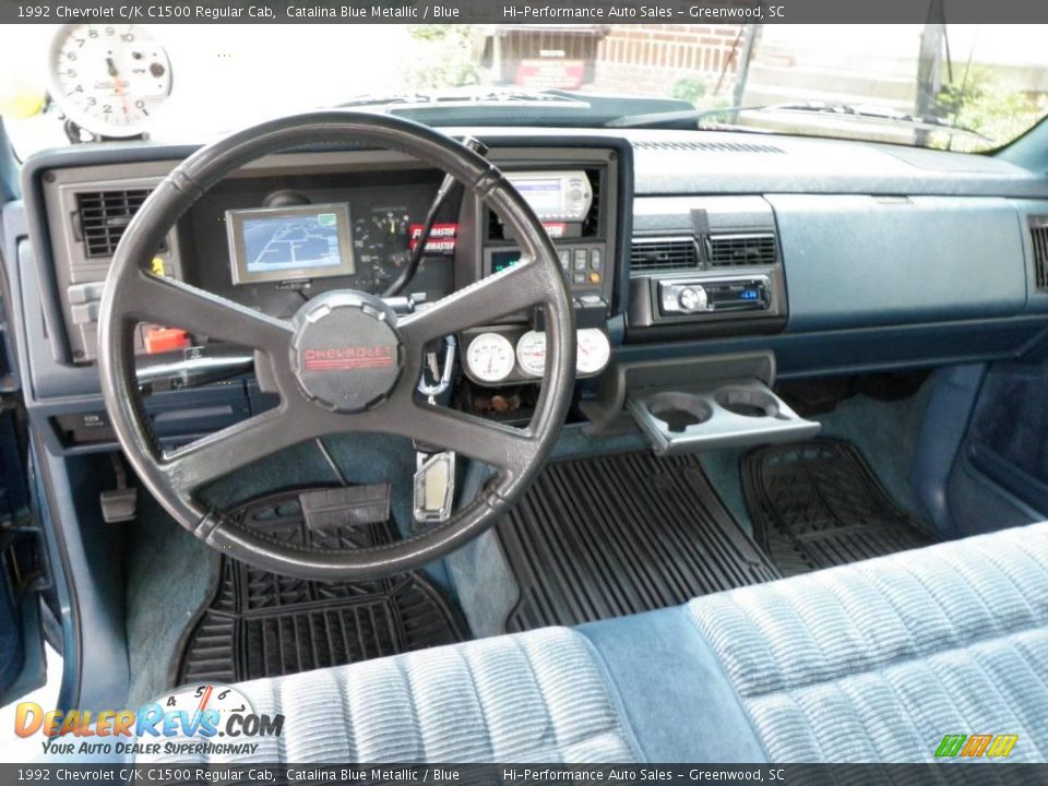 1992 Chevrolet C/K C1500 Regular Cab Catalina Blue Metallic / Blue Photo #34