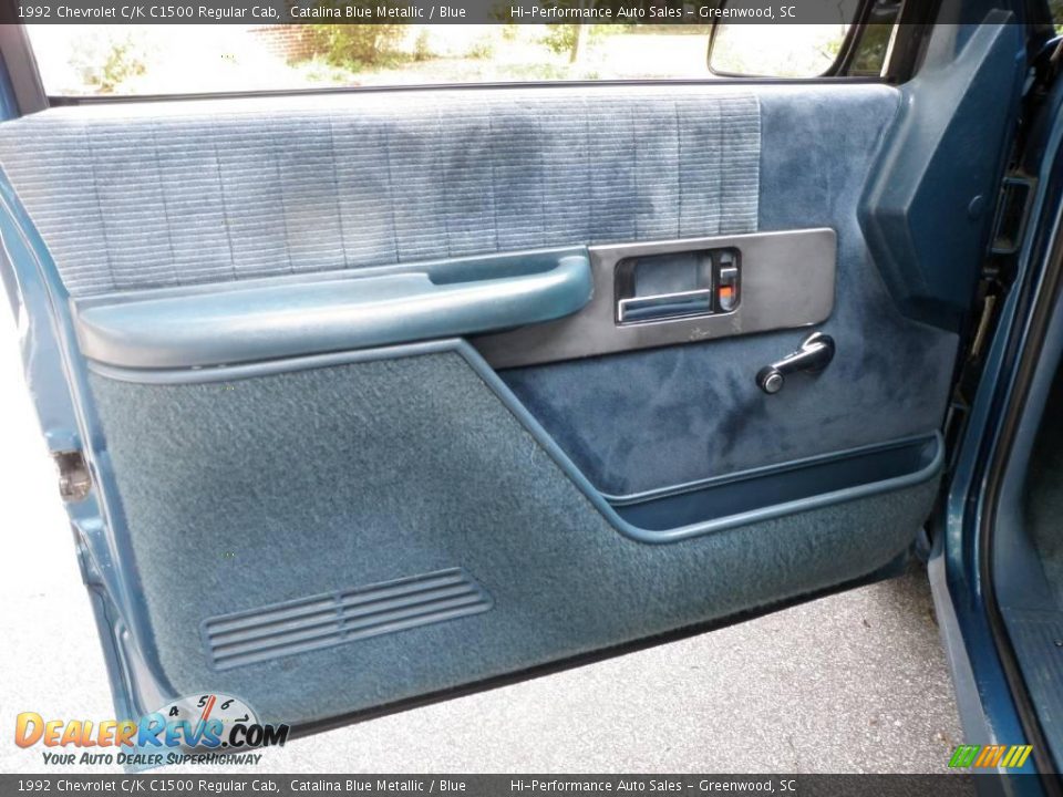 1992 Chevrolet C/K C1500 Regular Cab Catalina Blue Metallic / Blue Photo #36