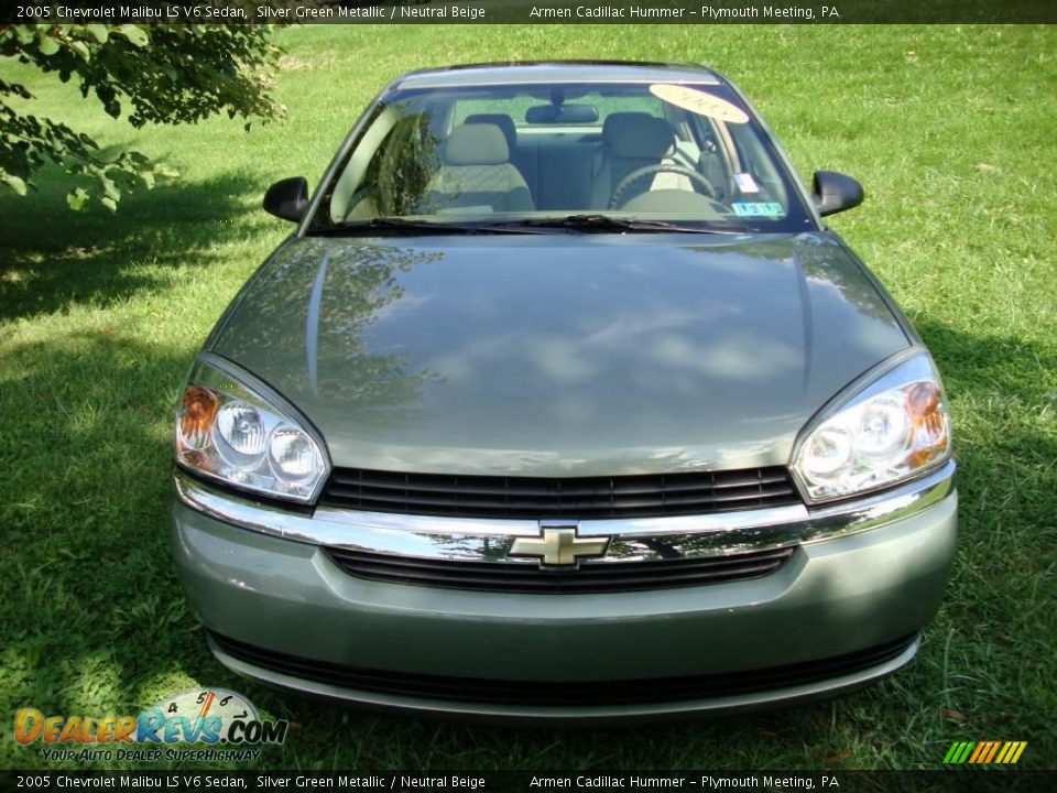 2005 Chevrolet Malibu LS V6 Sedan Silver Green Metallic / Neutral Beige Photo #3