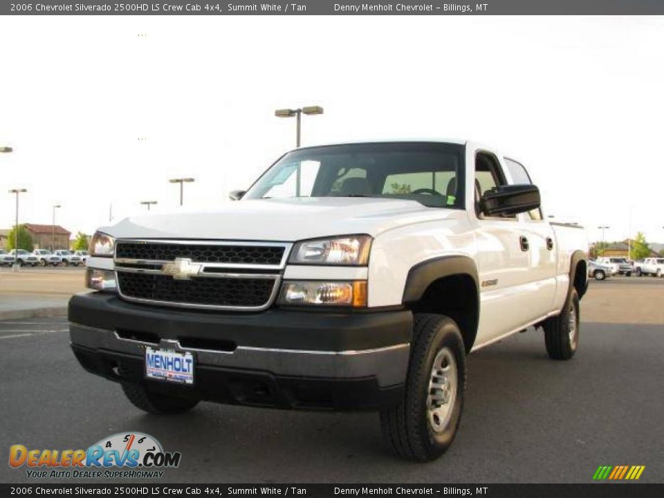 2006 Chevrolet Silverado 2500HD LS Crew Cab 4x4 Summit White / Tan Photo #2