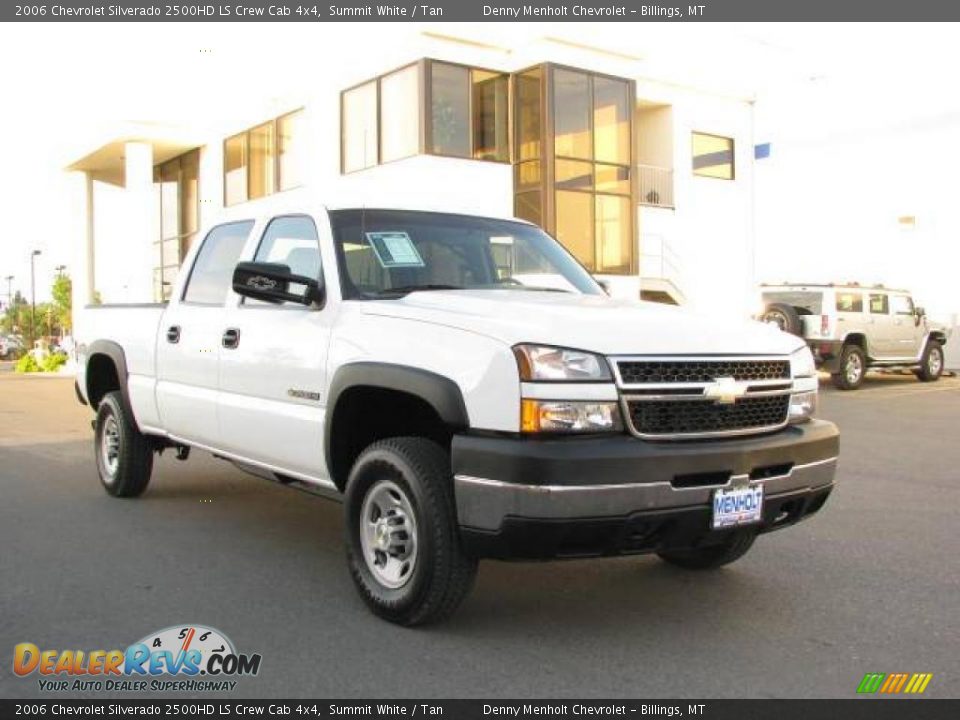 2006 Chevrolet Silverado 2500HD LS Crew Cab 4x4 Summit White / Tan Photo #3