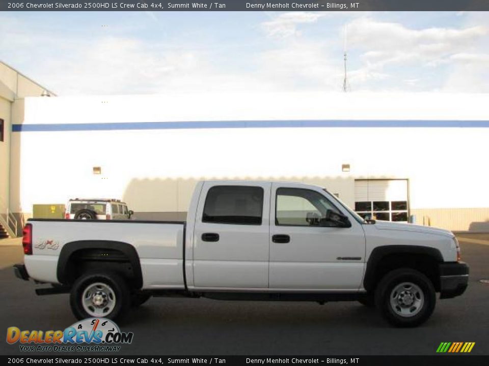 2006 Chevrolet Silverado 2500HD LS Crew Cab 4x4 Summit White / Tan Photo #4