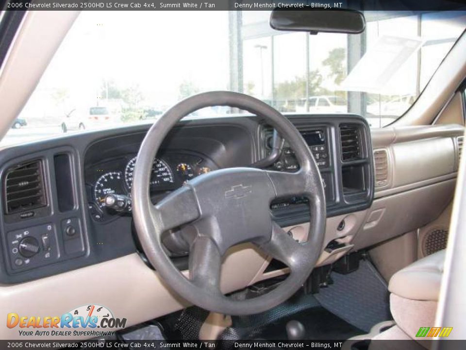 2006 Chevrolet Silverado 2500HD LS Crew Cab 4x4 Summit White / Tan Photo #10
