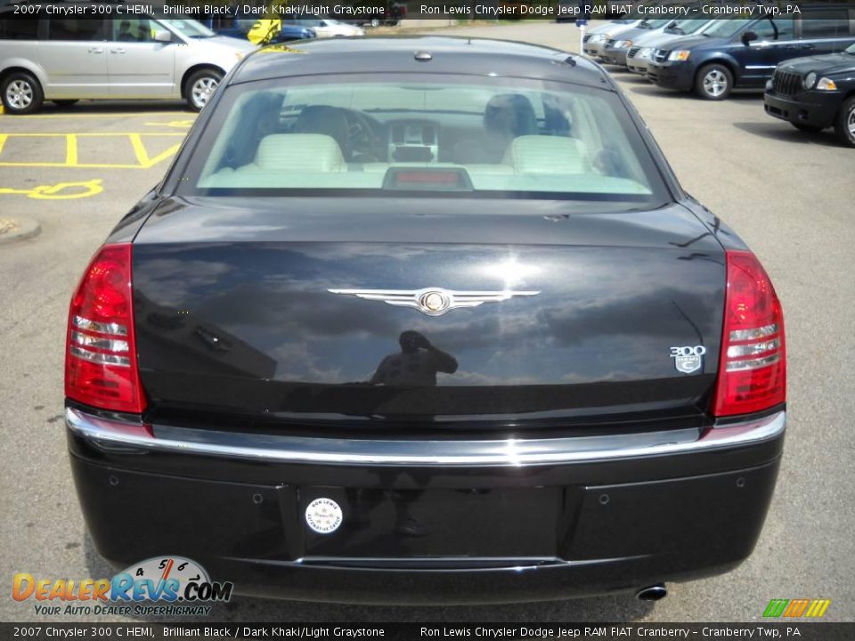 2007 Chrysler 300 C HEMI Brilliant Black / Dark Khaki/Light Graystone Photo #3