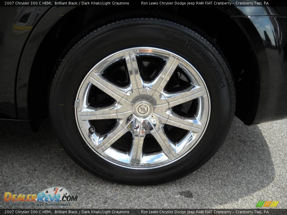 2007 Chrysler 300 C HEMI Brilliant Black / Dark Khaki/Light Graystone Photo #14