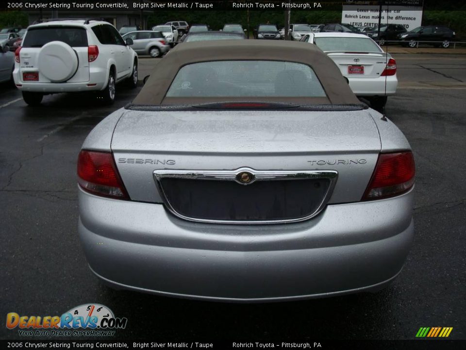 2006 Chrysler Sebring Touring Convertible Bright Silver Metallic / Taupe Photo #3