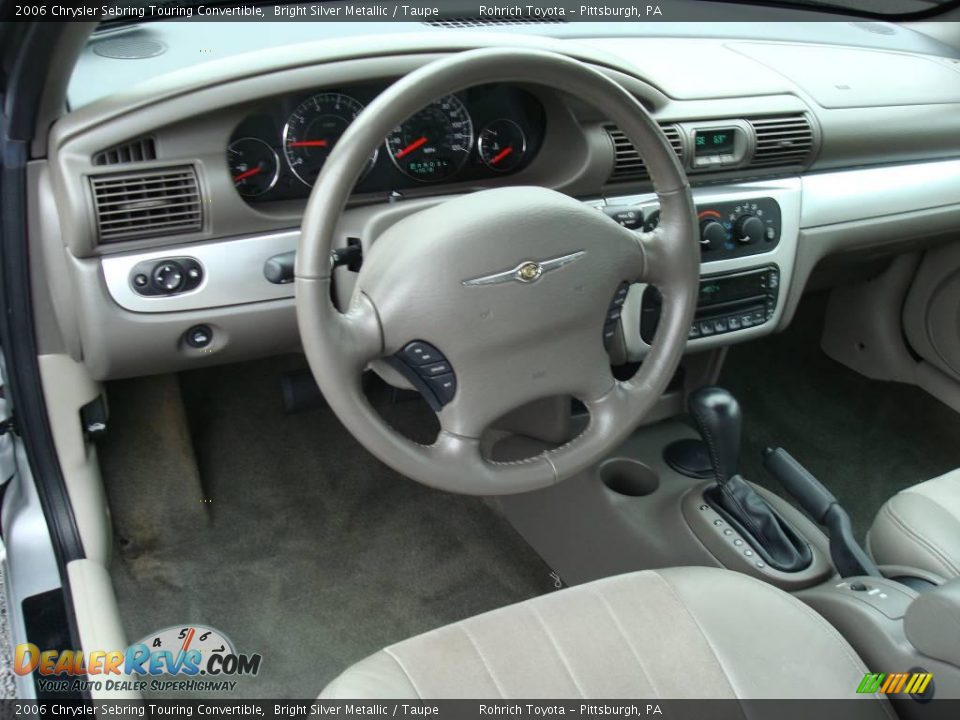 2006 Chrysler Sebring Touring Convertible Bright Silver Metallic / Taupe Photo #12