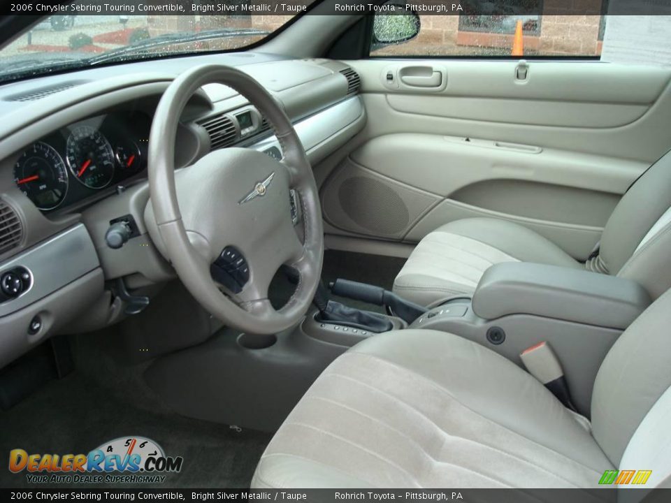2006 Chrysler Sebring Touring Convertible Bright Silver Metallic / Taupe Photo #15