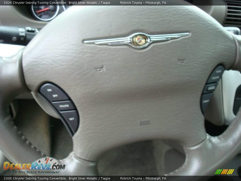 2006 Chrysler Sebring Touring Convertible Bright Silver Metallic / Taupe Photo #18