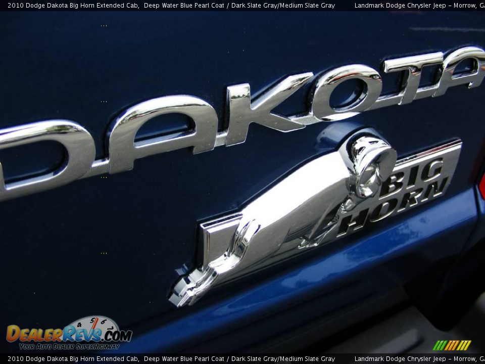 2010 Dodge Dakota Big Horn Extended Cab Deep Water Blue Pearl Coat / Dark Slate Gray/Medium Slate Gray Photo #8