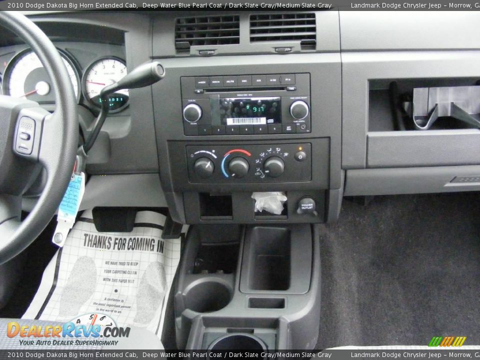 2010 Dodge Dakota Big Horn Extended Cab Deep Water Blue Pearl Coat / Dark Slate Gray/Medium Slate Gray Photo #10