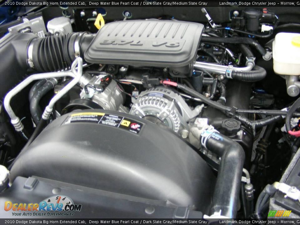 2010 Dodge Dakota Big Horn Extended Cab Deep Water Blue Pearl Coat / Dark Slate Gray/Medium Slate Gray Photo #12