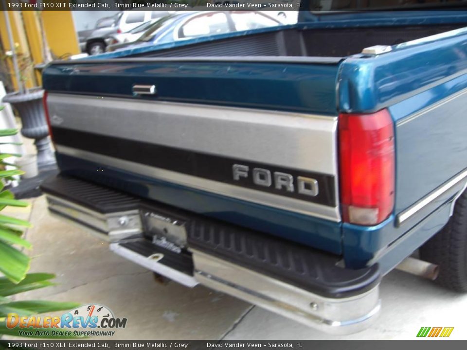 1993 Ford F150 XLT Extended Cab Bimini Blue Metallic / Grey Photo #6