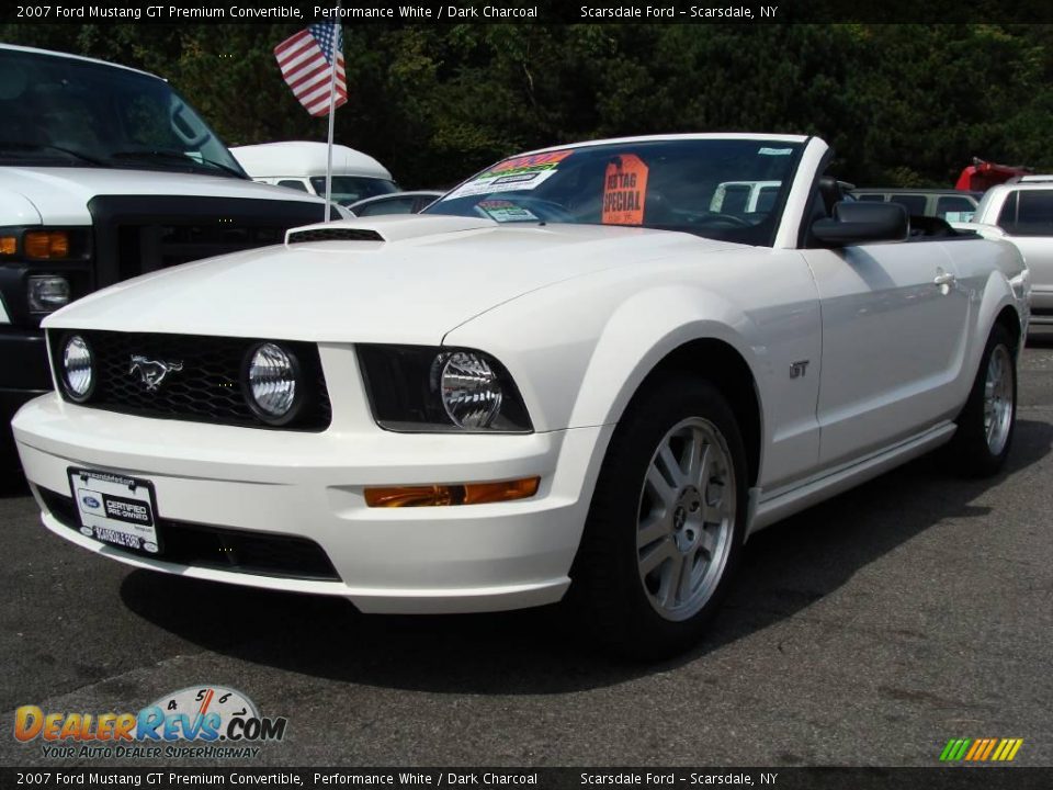 2007 Ford Mustang GT Premium Convertible Performance White / Dark Charcoal Photo #1