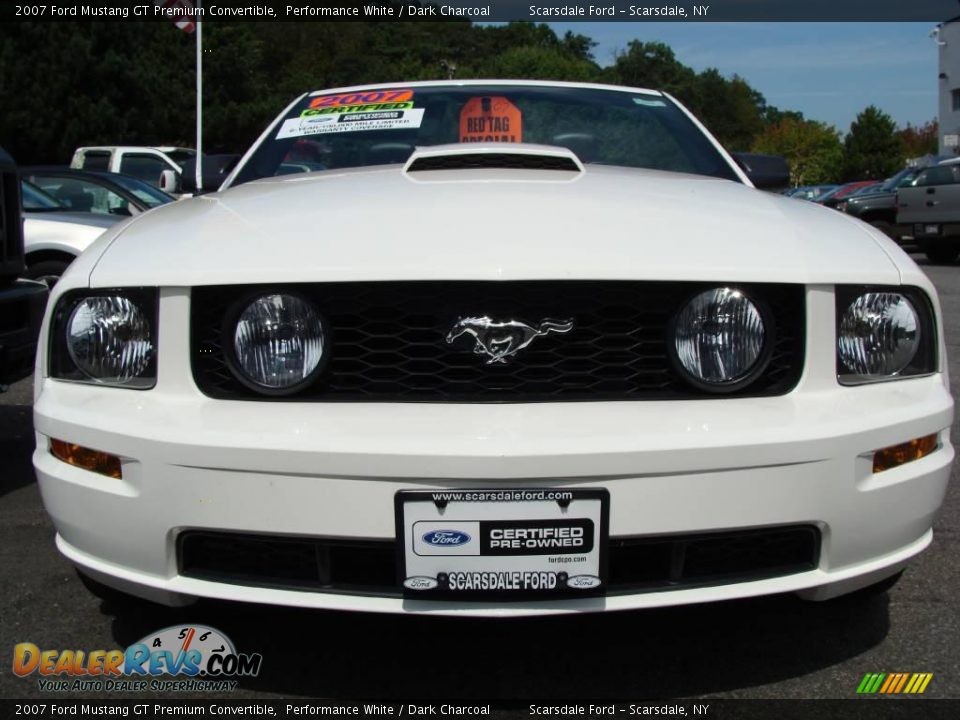 2007 Ford Mustang GT Premium Convertible Performance White / Dark Charcoal Photo #2
