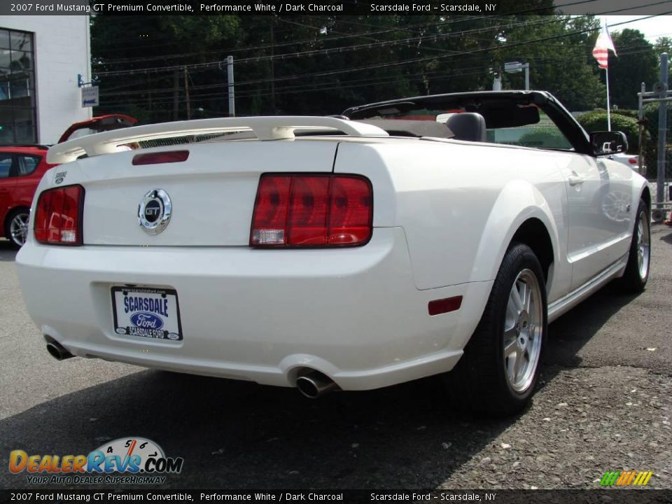 2007 Ford Mustang GT Premium Convertible Performance White / Dark Charcoal Photo #5