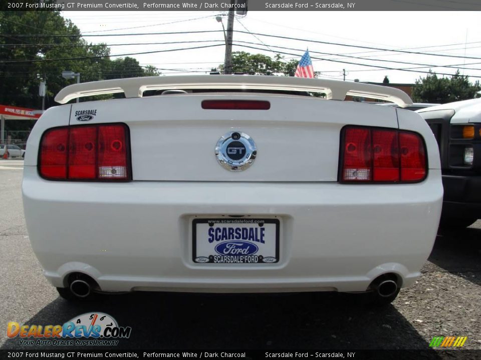 2007 Ford Mustang GT Premium Convertible Performance White / Dark Charcoal Photo #6