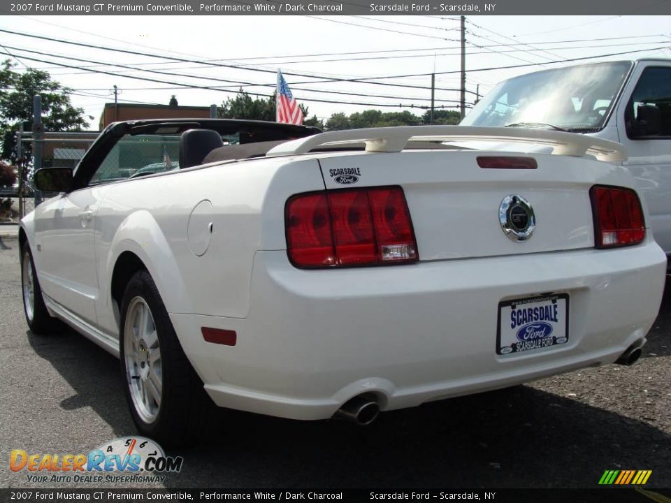 2007 Ford Mustang GT Premium Convertible Performance White / Dark Charcoal Photo #7