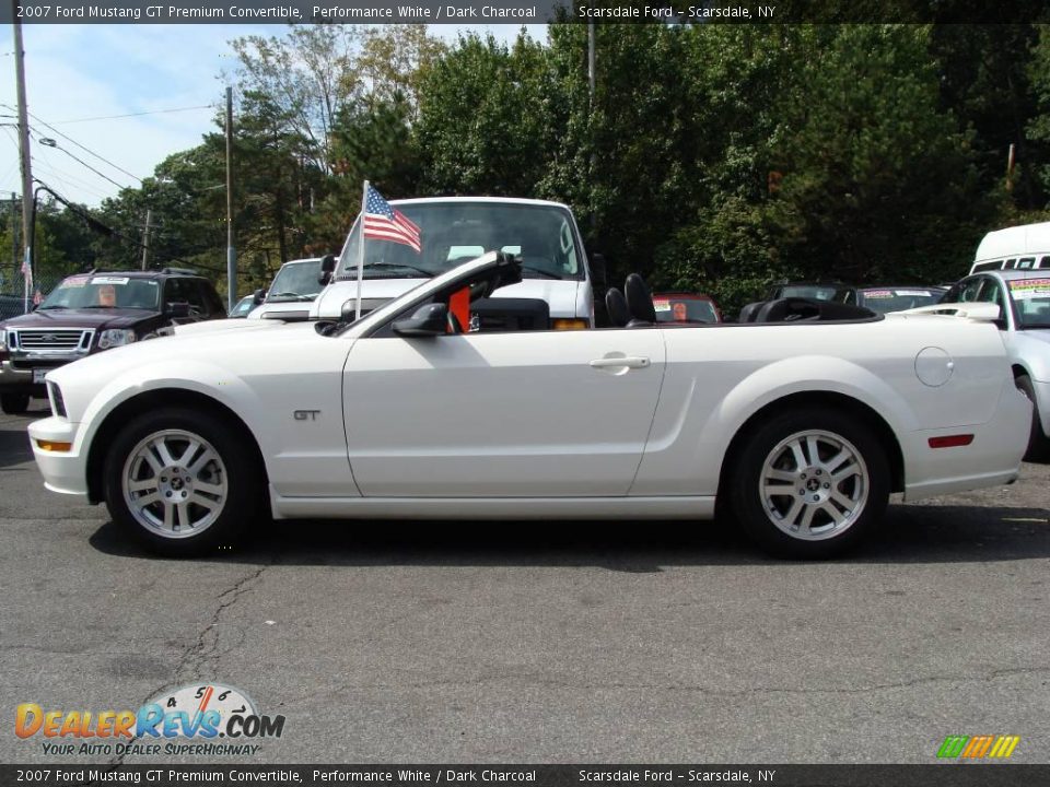 2007 Ford Mustang GT Premium Convertible Performance White / Dark Charcoal Photo #8
