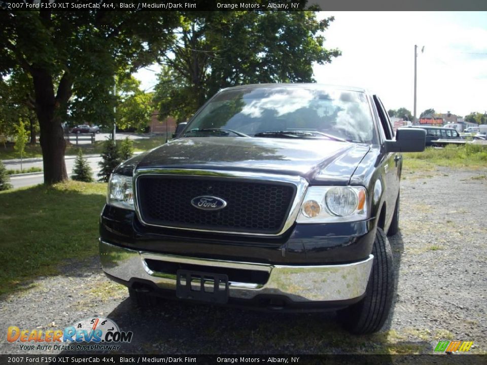 2007 Ford F150 XLT SuperCab 4x4 Black / Medium/Dark Flint Photo #3