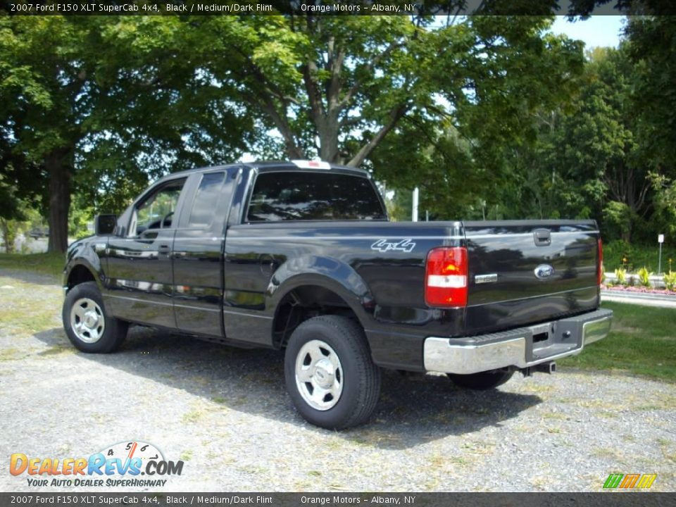 2007 Ford F150 XLT SuperCab 4x4 Black / Medium/Dark Flint Photo #4