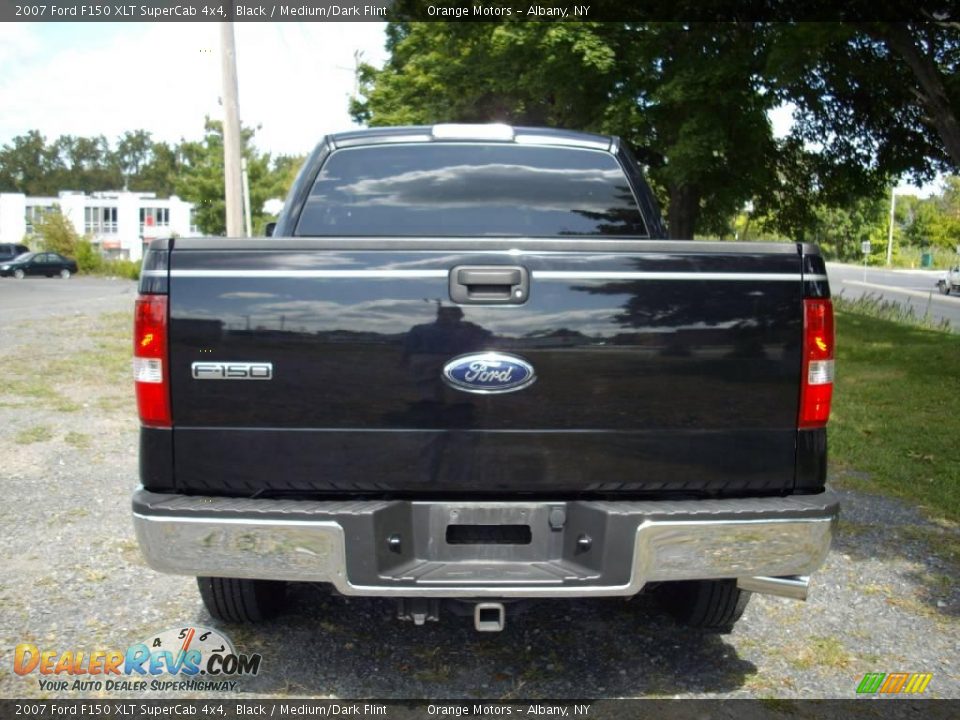 2007 Ford F150 XLT SuperCab 4x4 Black / Medium/Dark Flint Photo #5