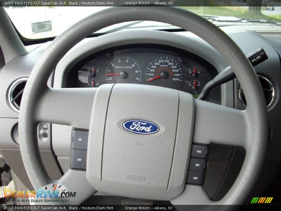 2007 Ford F150 XLT SuperCab 4x4 Black / Medium/Dark Flint Photo #9